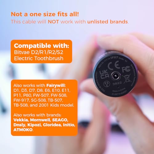 Kisumi Charger Cord for Bitvae Electric Toothbrush & Water Flosser