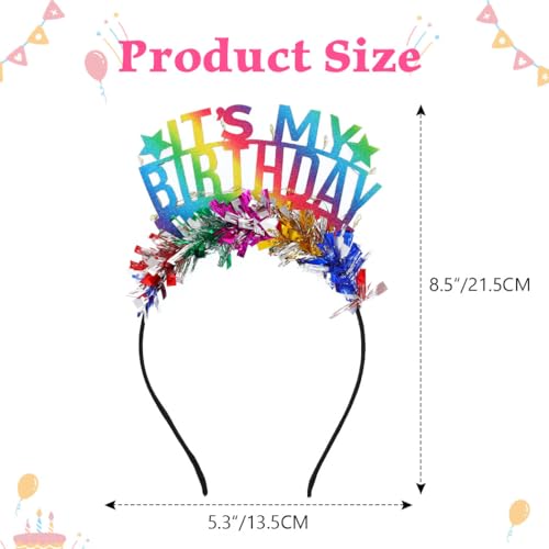 Zoestar Light Up Birthday Crown Headband for Women
