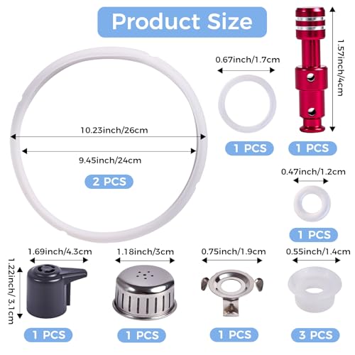 13-Piece Replacement Parts Set for 8 QT Electric Pressure Cooker