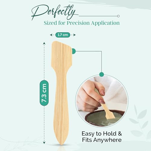 Bamboo Cosmetic Spatulas - Eco-Friendly Applicator for Skincare & Crafts (50 Pack)