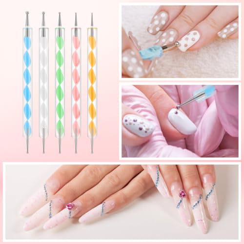 25-Piece Professional Nail Art Tools Set with Palette & Stand