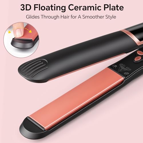 YEGUBEGU 2-in-1 Ceramic Hair Straightener & Curler