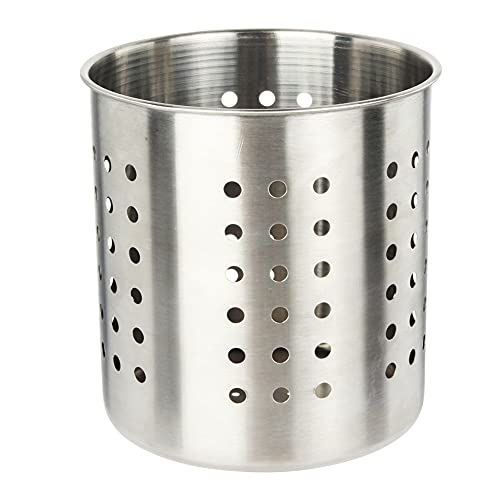 Saiveina Stainless Steel Utensil Holder - Round Kitchen Organizer 5.3"H x 5.1"D
