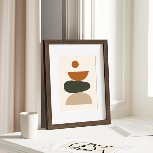 Vittanly 11x14 Solid Wood Picture Frame with Plexiglass - Brown