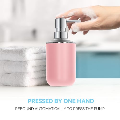 Pink Bathroom Accessory Set - 4 Piece Plastic Essentials
