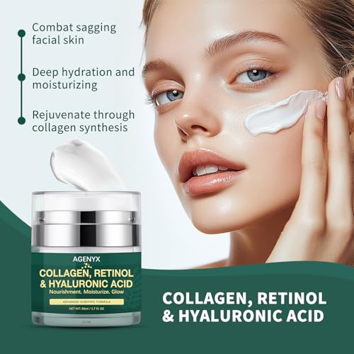 Retinol Face Moisturizer Cream with Collagen & Hyaluronic Acid