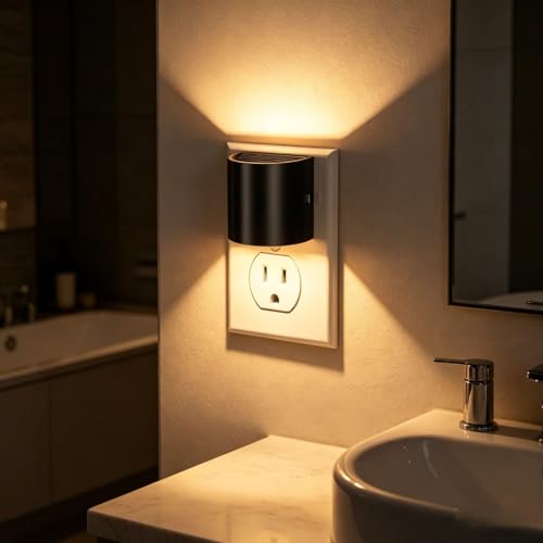 Dimmable LED Night Lights with Auto Sensor – 2 Pack, 3000K