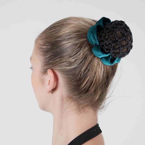 Thinslimer Pack of 5 Large Ballet Hair Bun Covers with Flower Elastic Ponytail Holders