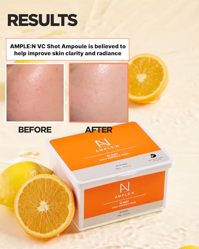 AMPLE:N VC Shot Daily Vitamin C Sheet Mask Tub - 30 Count Brightening