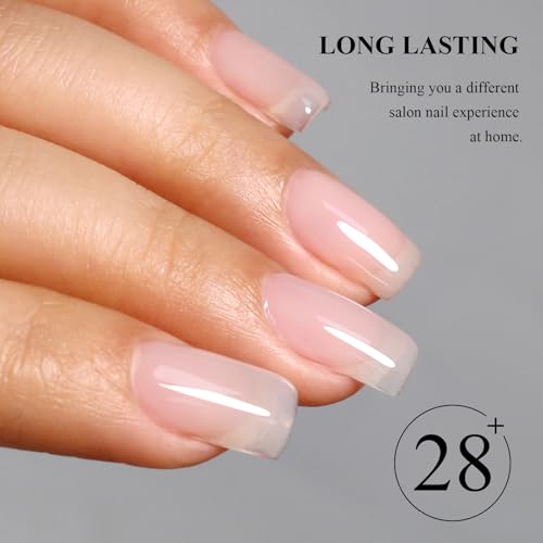 Milky Pink Jelly Gel Nail Polish 10ML - Sheer Glassy Finish