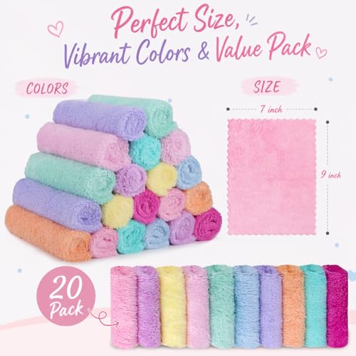 UNIMADE 20 Pack Makeup Remover Cloths - Soft & Absorbent Facial Towels