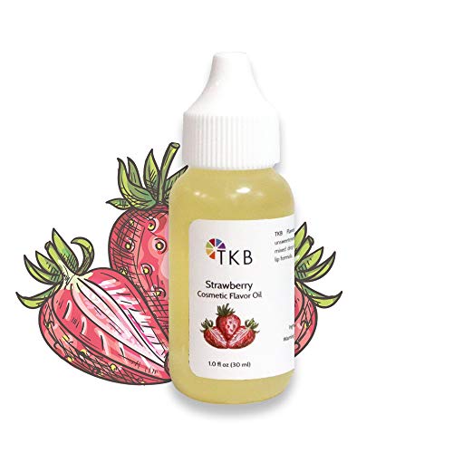 TKB Strawberry Flavor Oil for DIY Cosmetics & Lip Care - 1oz