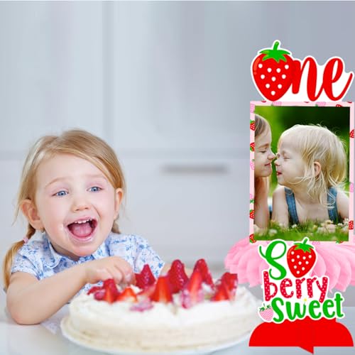 Strawberry First Birthday Honeycomb Centerpieces - 10 Pcs