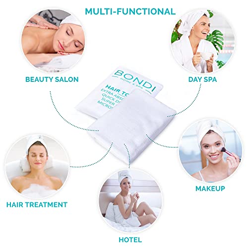 Bondi Microfiber Hair Towel - Dries Hair 50% Faster, Anti-Frizz, XL