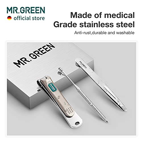 MR.GREEN Portable Manicure Set - Stainless Steel Nail Grooming Kit (Mr-6101)