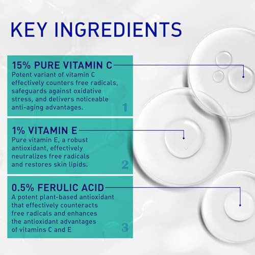 Enaskin Naturals Vitamin C Face Serum 1.7 Oz for Anti-Aging & Brightening - Mature Skin