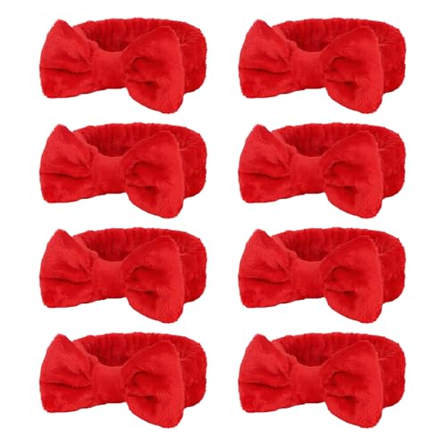 Jaciya Coral Fleece Spa Headband for Skincare & Makeup - 8 Pack