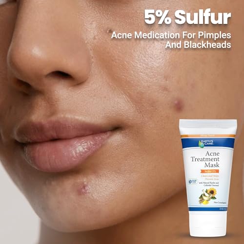 Earth's Care Acne Treatment Mask - 5% Sulfur, 2.5 OZ Tube