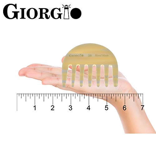 Giorgio 2 Pack Wide Tooth Detangling Comb for Thick Curly Wavy Hair - Travel & Styling