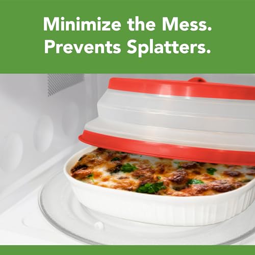 Tovolo Large Microwave Splatter Cover - Collapsible & Vented Silicone Lid