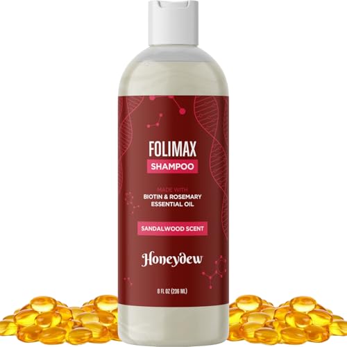 HONEYDEW Folimax Biotin Shampoo for Thinning Hair - Sandalwood, 8 Count
