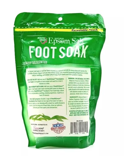 Eucalyptus Epsom Salt Foot Soak 16oz - Natural Relaxing Bath Treatment