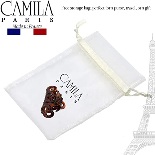 Camila Paris French Hair Claw Clip 2 Inch Brown Tortoise Style Durable Hair Accessory