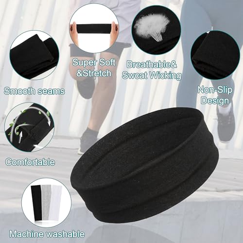 Mabor Non-Slip Wide Sports Headbands for Women & Men - Sweat-Absorbing Hair Accessories