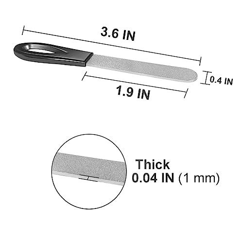 Stainless Steel Nail File Set with Leather Case - 2 Pack
