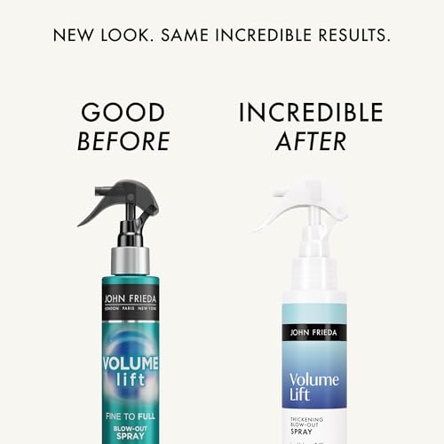John Frieda Volume Lift Thickening Blow-Out Spray, 4 fl oz - Heat Protectant & Volumizing Formula