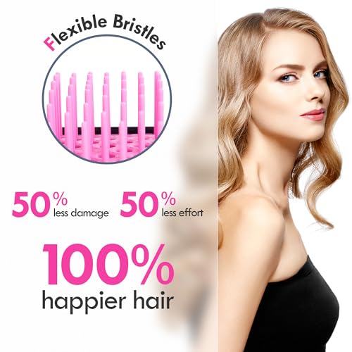 Aussumy 4-Pack Vented Detangling Hair Brush for Wet and Dry Hair