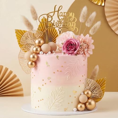 27-Piece Bohemian Cake Decoration Set for Birthday Parties