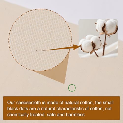 15-Pack Organic Cotton Cheese Cloths, 20x20 Inch, Reusable for Straining & Cooking