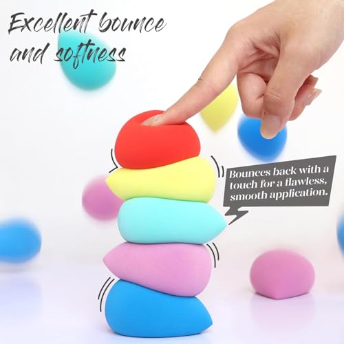 BEAKEY Makeup Sponge Set, Multi-Color Foundation Blending Sponges