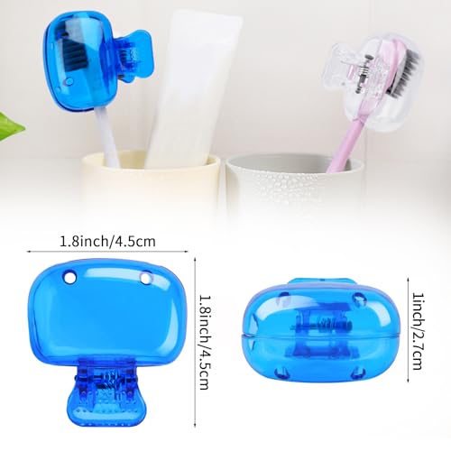 6 Pack Portable Toothbrush Covers - Colorful Travel Protectors