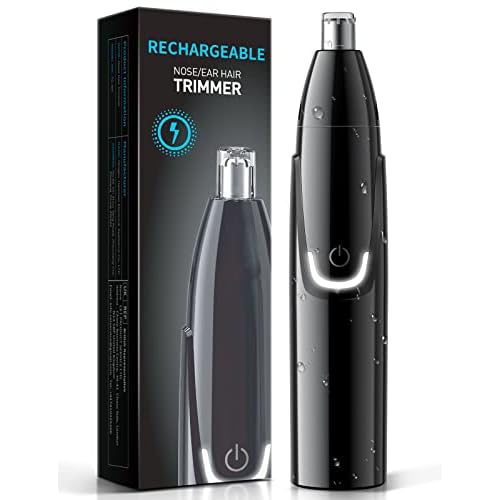ZORAMI Rechargeable Ear and Nose Hair Trimmer - 2026 Professional Painless Eyebrow & Facial Hair Trimmer for Men Women, Powerful Motor and Dual-Edge Blades for Smoother Cutting Black