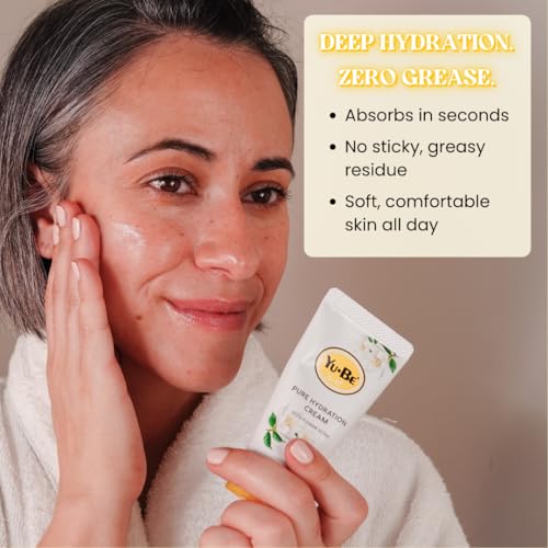 Yu-Be Yuzu Pure Hydration Cream - Vegan Moisturizer for Body & Hands (1.35 Oz)
