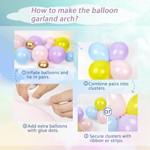 161pcs Pastel Dog Paw Balloon Arch Kit for Baby Showers & Parties