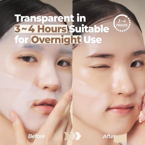 LUSOM Fermented Rice Essence Hydrogel Mask - Deep Hydrating Sheet Mask for Sensitive Skin, 4 Sheets