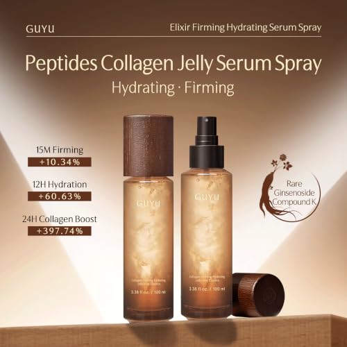 GUYU Anti-Aging Collagen Ginseng Jelly Face Mist Serum, 3.38 Fl Oz