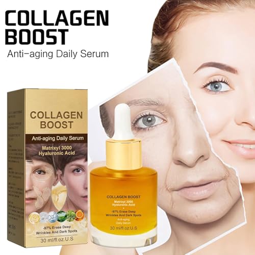 Collagen Boost Anti-Aging Serum, Peptide Anti-Wrinkle Face Serum For