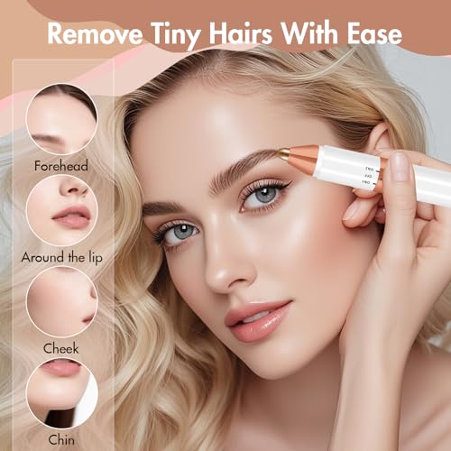 Acavado 2-in-1 Eyebrow & Facial Hair Remover for Women, Painless & Portable