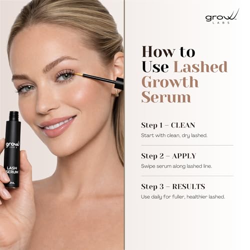 Lash Serum for Eyelash Growth - 0.07 Fl Oz | Vegan Peptides & Biotin