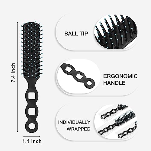 60 pcs Black Disposable Hair Brushes for Curly Hair Styling