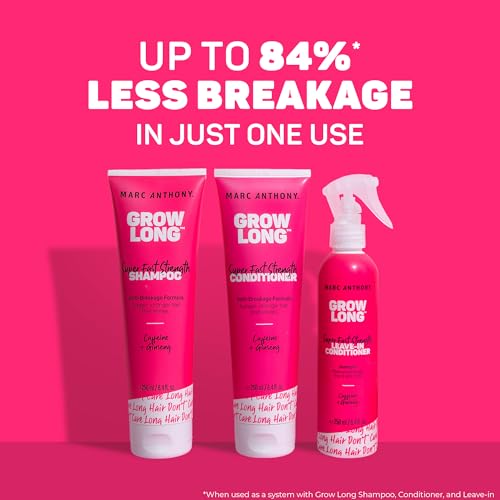 Marc Anthony Shampoo and Conditioner Gift Set, Grow Long Biotin - Anti-Frizz Deep Conditioner For Split Ends & Breakage - Vitamin E, Caffeine & Ginseng for Curly, Dry & Damaged Hair
