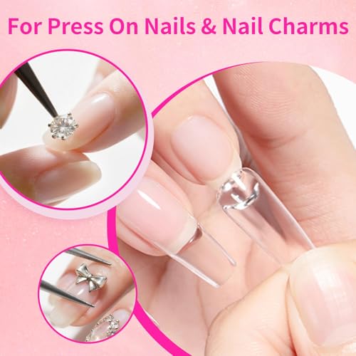18Pcs Nail Glue for Press On Nails - Fast Drying, Strong Adhesive
