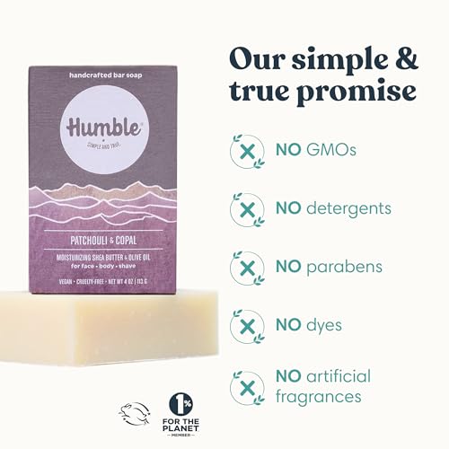 Humble Patchouli & Copal Moisturizing Face & Body Bar Soap 4oz - Pack of 1