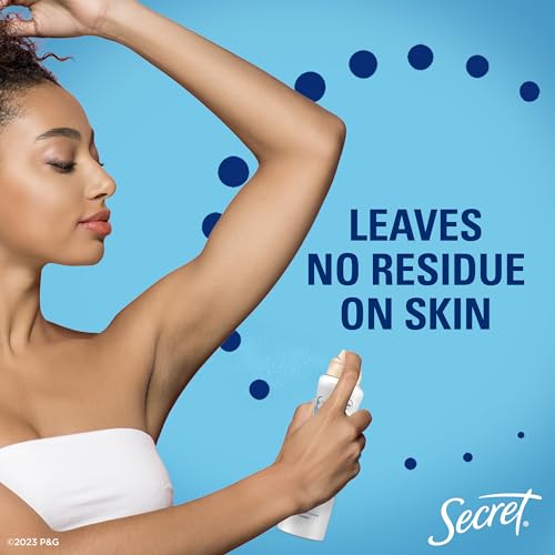 Secret Aluminum-Free Dry Spray Deodorant for Women, Cherry Blossom Scent, 4.1 oz Pack of 2 - 48 Hr Odor Protection, Gentle & Weightless