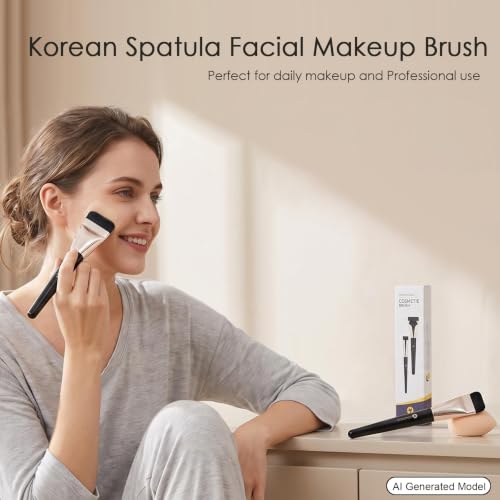 KINGMAS 2Pcs Ultra Thin Foundation & Concealer Brush Set