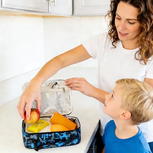 Bluboon Insulated Kids Lunch Box - Reusable Tote Bag for School